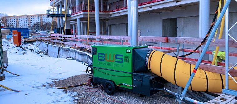 Winterbaubeheizung - BWS Bau Wärme Service